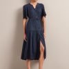 Nicole Organic Cotton Maxi Dress - Navy